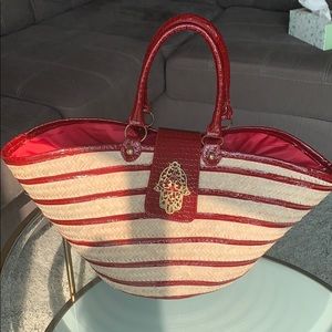 Tunisian Leaf Palm Beach Bag